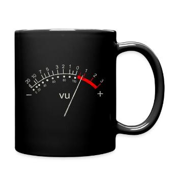 Retro VU Meter - Full Colour Mug - black - Right