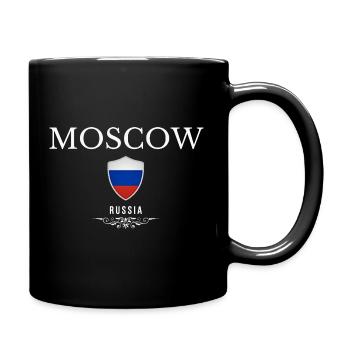Moskau Russland, Souvenir Moskau - Tasse einfarbig - Schwarz - Rechts