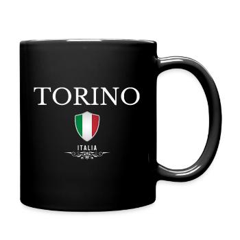 Souvenir Turin, Turin, Italien - Tasse einfarbig - Schwarz - Rechts
