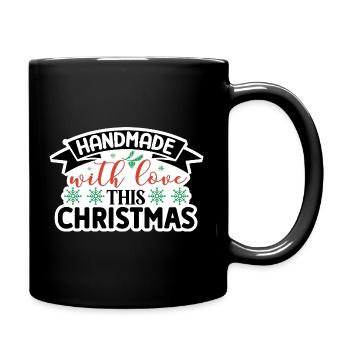 Handmade with Love This Christmas - Full Colour Mug - black - Right