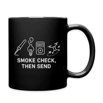 Smoke control before departure Motive - Full Colour Mug - black - Right