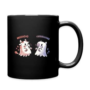 Spooky Capy and Cow  - Full Colour Mug - black - Right