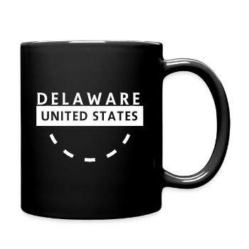 Delaware State Emblem Circular Badge - Full Colour Mug - black - Right