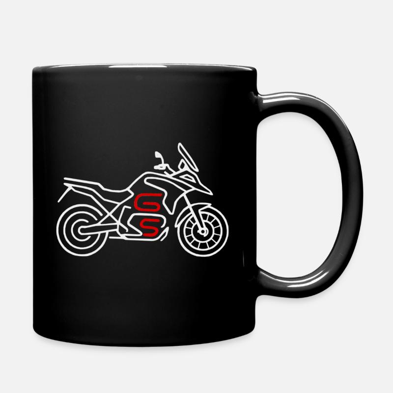 Moto GS blanc rouge - Mug uni - noir
