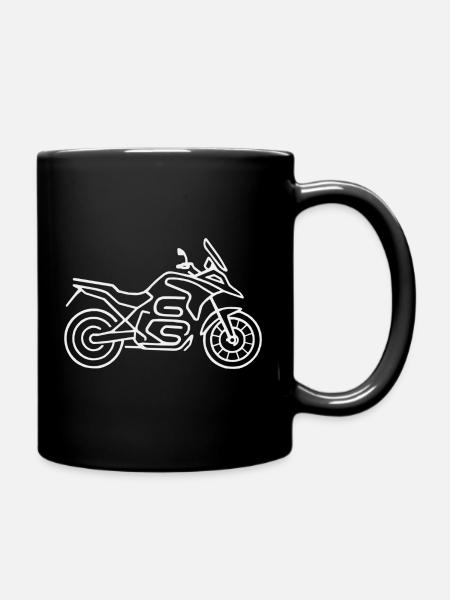 Motorrad GS weiss - Tasse einfarbig - Schwarz