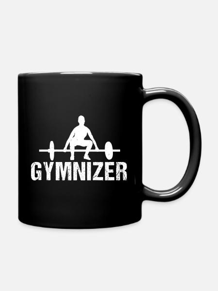 Bodybuilding Fitness Vintage Gym Athletes Workout - Full Colour Mug - black