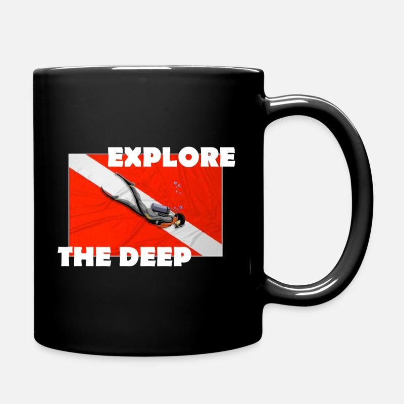 EXPLORE THE DEEP - Full Colour Mug - black