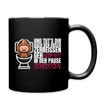 Ne jamais chier pendant la pause – Drôle de dicton - Mug uni - noir - Droite