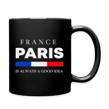 Paris France – Always a Good Idea Design - Tasse einfarbig - Schwarz - Rechts