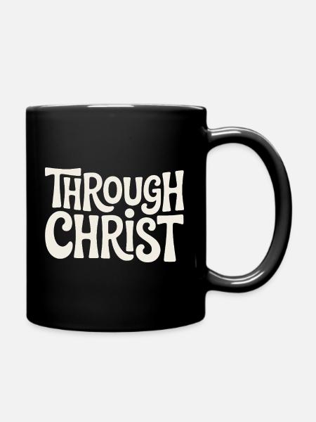 Par le Christ Jésus Chrétiens Foi - Mug uni - noir