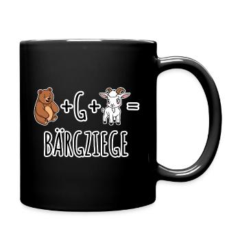 Bear plus goat equals mountain goat uh BEAR-G-GOAT - Full Colour Mug - black - Right