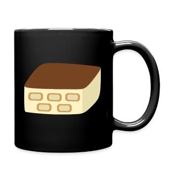 Gemütliches Tiramisu Design - Tasse einfarbig - Schwarz - Rechts