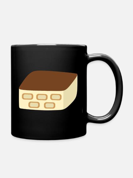 Gemütliches Tiramisu Design - Tasse einfarbig - Schwarz