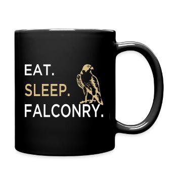 Falknerei Falkner Falknerin Beizjagd Greifvogel - Tasse einfarbig - Schwarz - Rechts