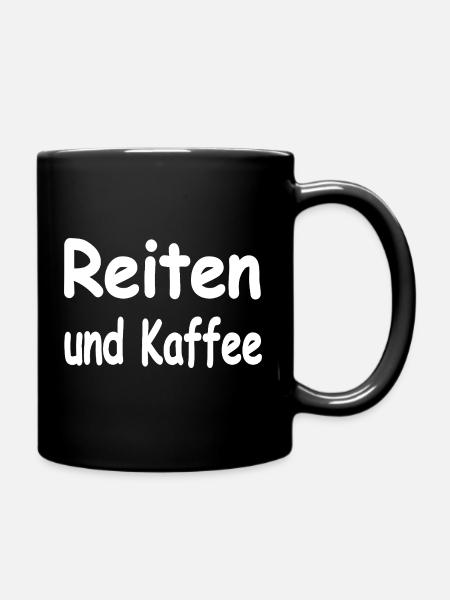 Reiten - Tasse einfarbig - Schwarz