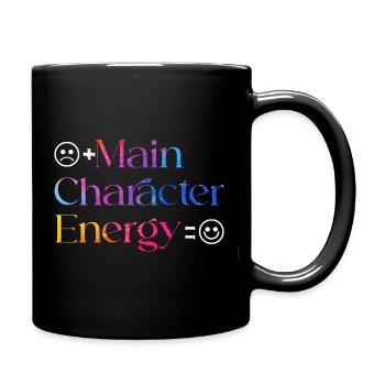 Main Character Energy smilie - Full Colour Mug - black - Right