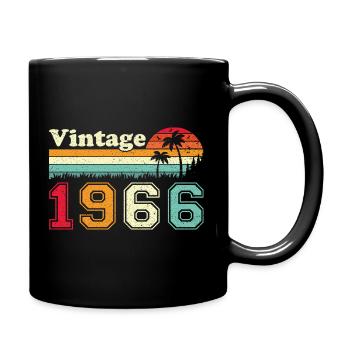 1966 Vintage Retro Geburtstagsgeschenk - Tasse einfarbig - Schwarz - Rechts