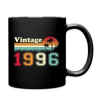 1996 Vintage Retro Geburtstagsgeschenk - Tasse einfarbig - Schwarz - Rechts