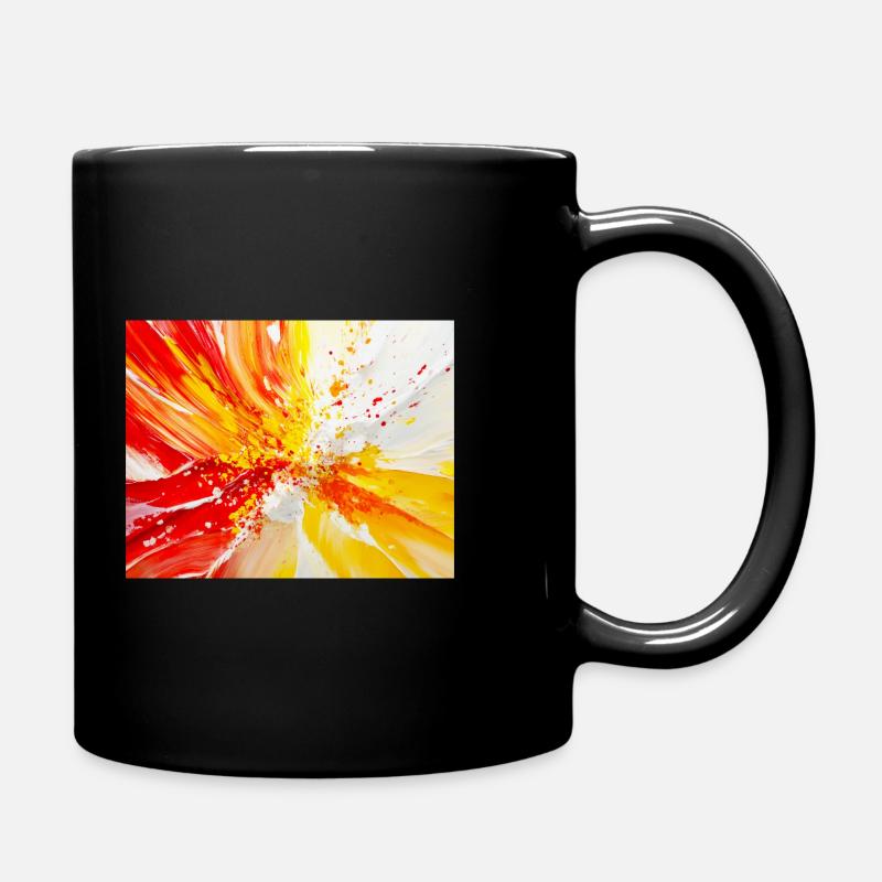 Fleur à l’huile - Mug uni - noir