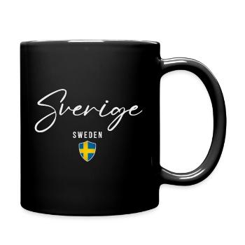 Fier Suédois, fabriqué en Suède - Mug uni - noir - Droite