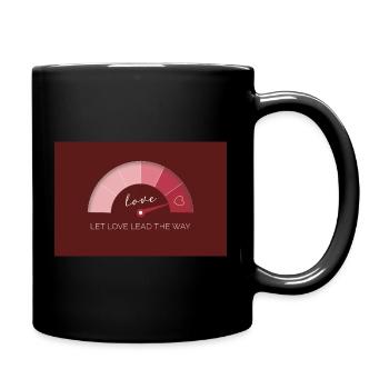 Let love lead the way - Tasse einfarbig - Schwarz - Rechts