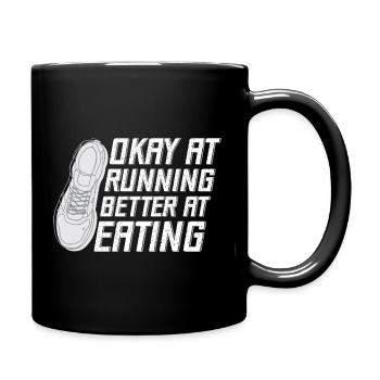 Marathon Runner Okay At Running Gift - Mug uni - noir - Droite