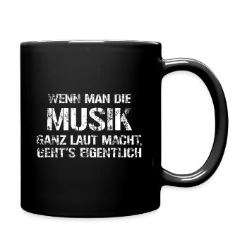 Faire de la musique forte – Diction drôle - Mug uni - noir - Droite