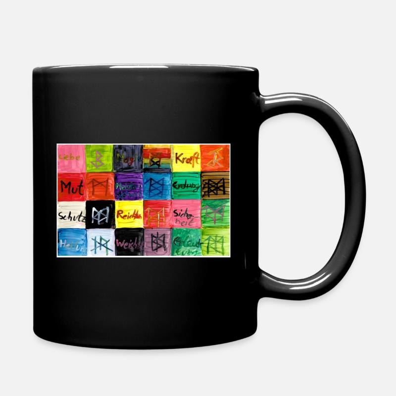 Runensegen_A5 - Full Colour Mug - black