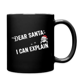 Cher Père Noël, je peux t’expliquer. - Mug uni - noir - Droite