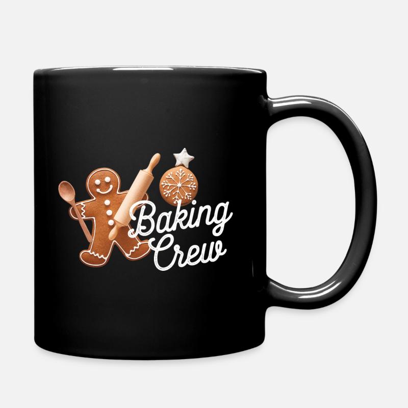 Baking Crew Lebkuchenmann Weihnachten backen - Tasse einfarbig - Schwarz