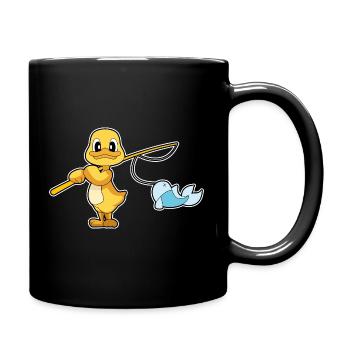 Pêche au poisson canard pêcheur - Mug uni - noir - Droite