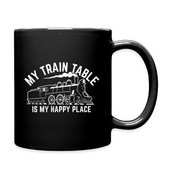 Lokomotive Modelleisenbahn - Tasse einfarbig - Schwarz - Rechts