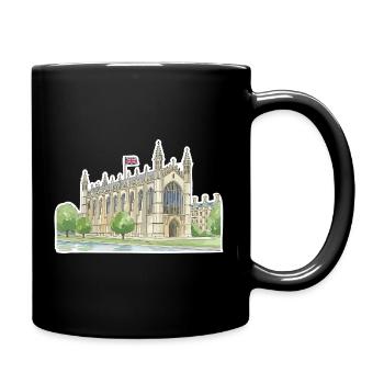 Cambridge King's College Chapel University Art - Full Colour Mug - black - Right