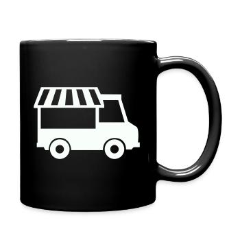 Foodtruck Silhouette  - Tasse einfarbig - Schwarz - Rechts