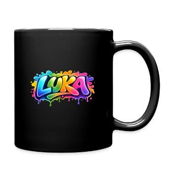 Graffiti LUKA Name Gift Ideal Printable - Full Colour Mug - black - Right
