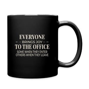 Humour de bureau – Joie à l’intérieur et à l’extérieur - Mug uni - noir - Droite