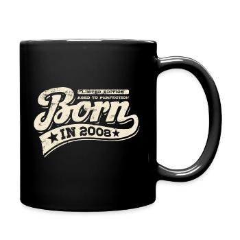 Born in 2008 - Birthday - Limited Edition - Full Colour Mug - black - Right