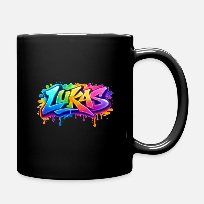 LUKAS GRAFFITI NAME FOR PERFECT GIFT PRINTABLE  - Mug uni - noir