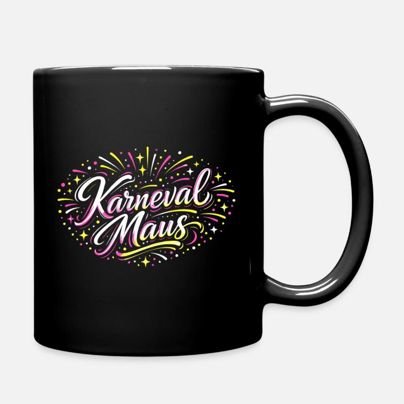 Kölner Karnevalsmaus Alaaf Lustig Fasching Geschen - Tasse einfarbig - Schwarz