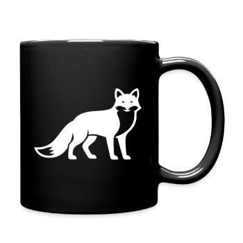 Fuchs Tier Silhouette - Tasse einfarbig - Schwarz - Rechts