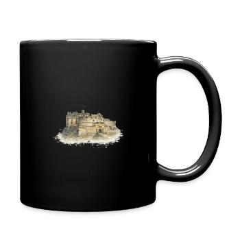 Fort en pierre dans le brouillard - Mug uni - noir - Droite