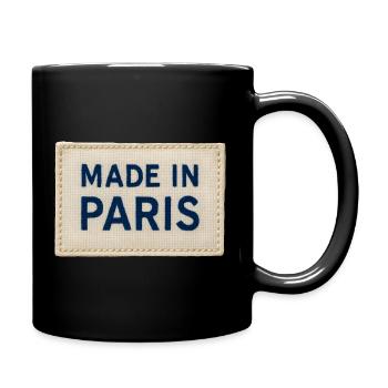 Made in Paris Fabric Patch - Full Colour Mug - black - Right