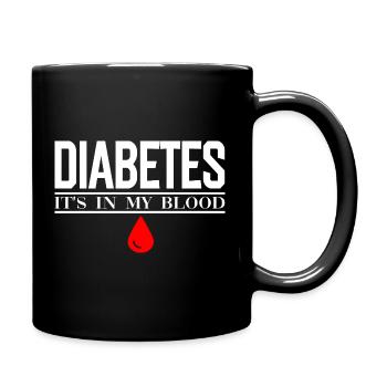 Diabetes Bloodline Drop Graphic - Full Colour Mug - black - Right