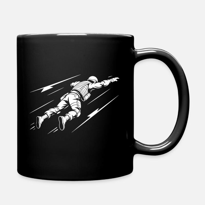 Astronaut in space - Full Colour Mug - black