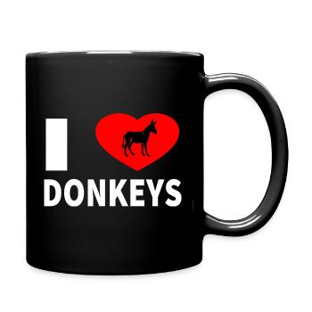 âne - Mug uni - noir - Droite