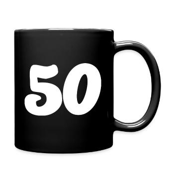 50. 50 YEARS. 50th ANNIVERSARY. 50 YEARS ANNIVERSARY. - Full Colour Mug - black - Right