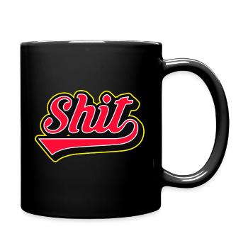 Shit Word Script Logo - Full Colour Mug - black - Right