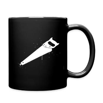 Handsäge Graffiti Handwerk - Tasse einfarbig - Schwarz - Rechts