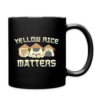 Funny Rice Saying - Yellow Rice Matters - Full Colour Mug - black - Right