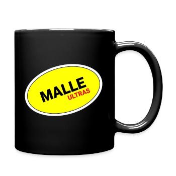 Malle Ultras Gelb Oval Sticker - Tasse einfarbig - Schwarz - Rechts